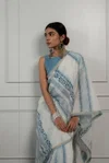 Tew Linen Cotton With Block Printed Sarees
